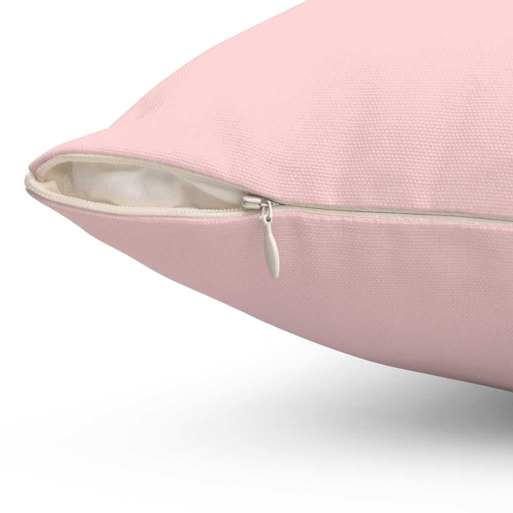 Decorative Pillow | Square Pillow | Pink | Flower | Live Life in Full Bloom | Home Decor