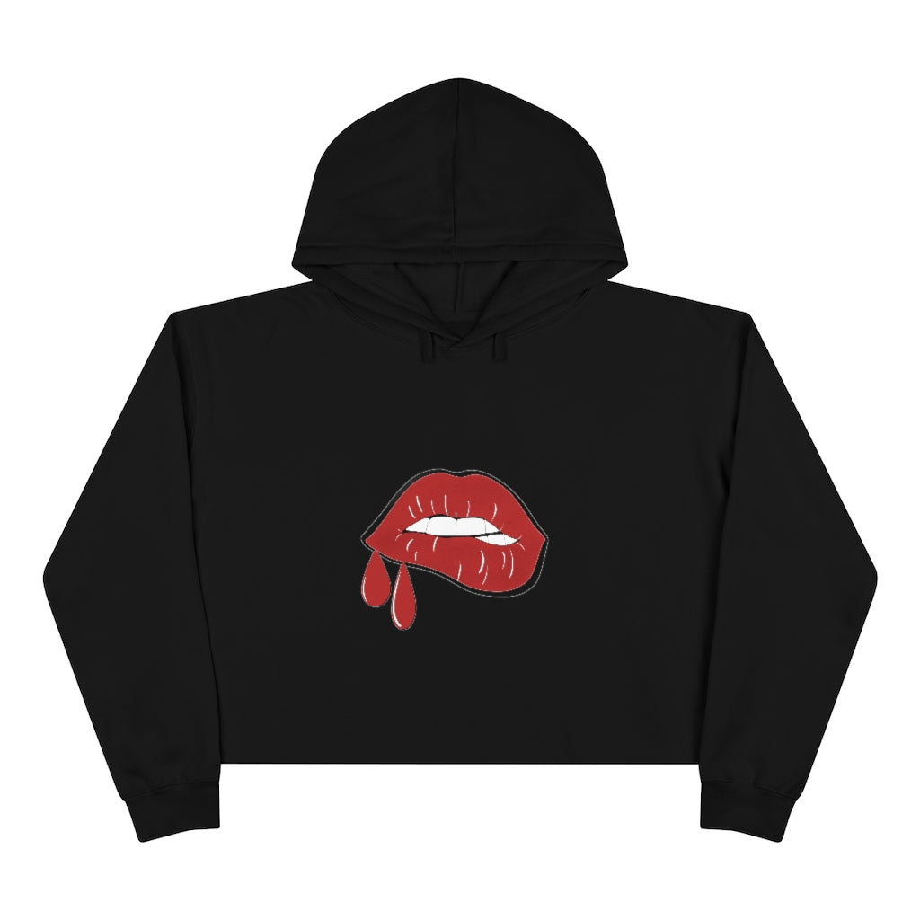 Red Lips | Crop Hoodie