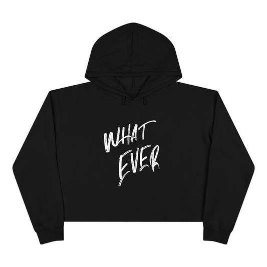 Whatever crop top hoodie. Black.