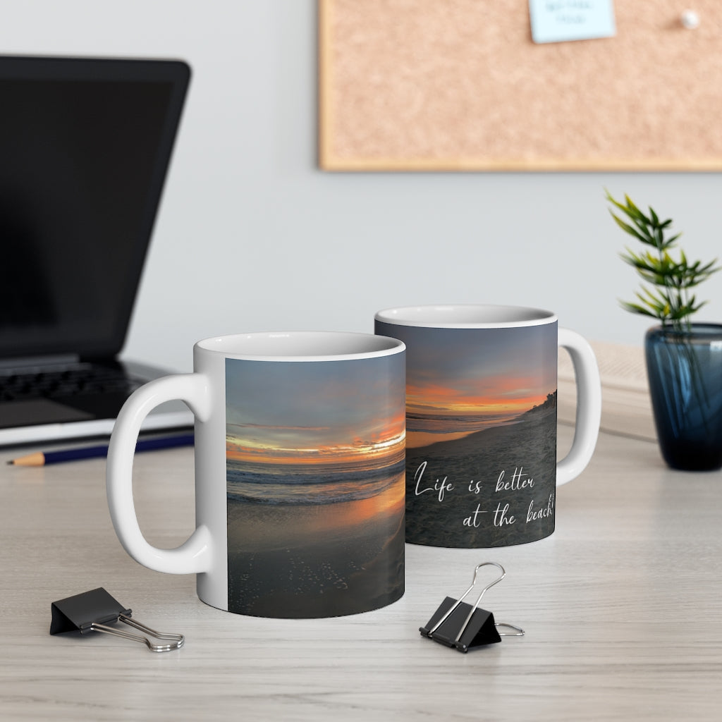 Life is better at the beach! | Coffee mug