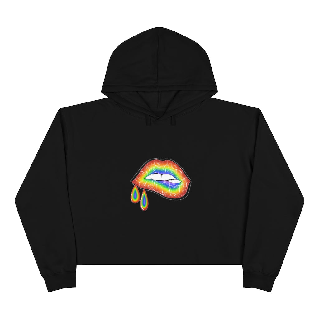 Rainbow Lips | Crop Hoodie