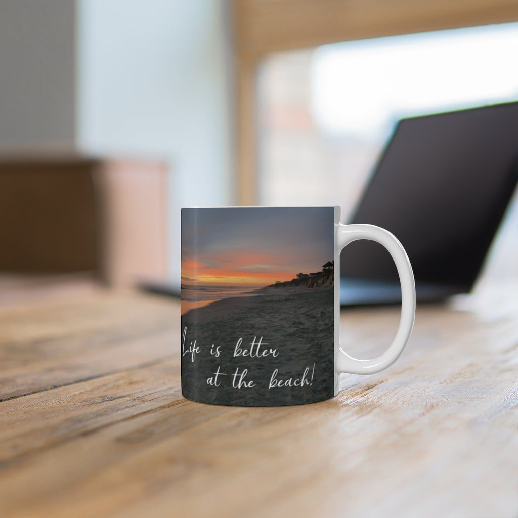 Life is better at the beach! | Coffee mug