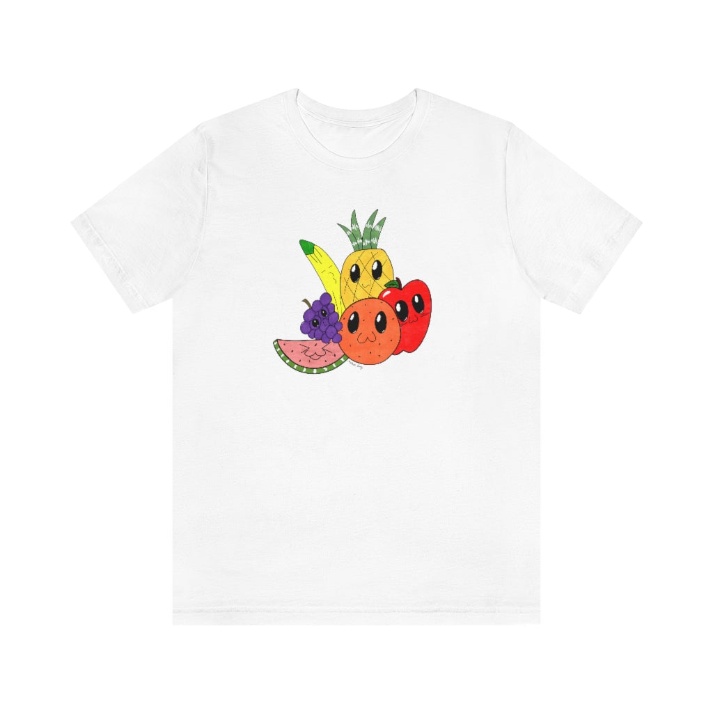 Fun Fruit Tshirt. White.