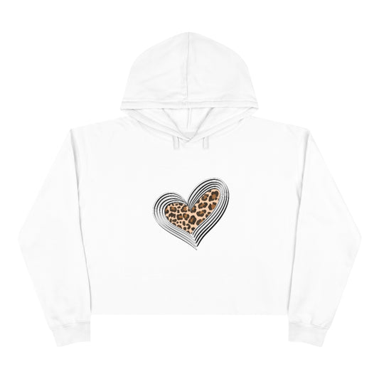 Cheetah Heart | Crop Hoodie