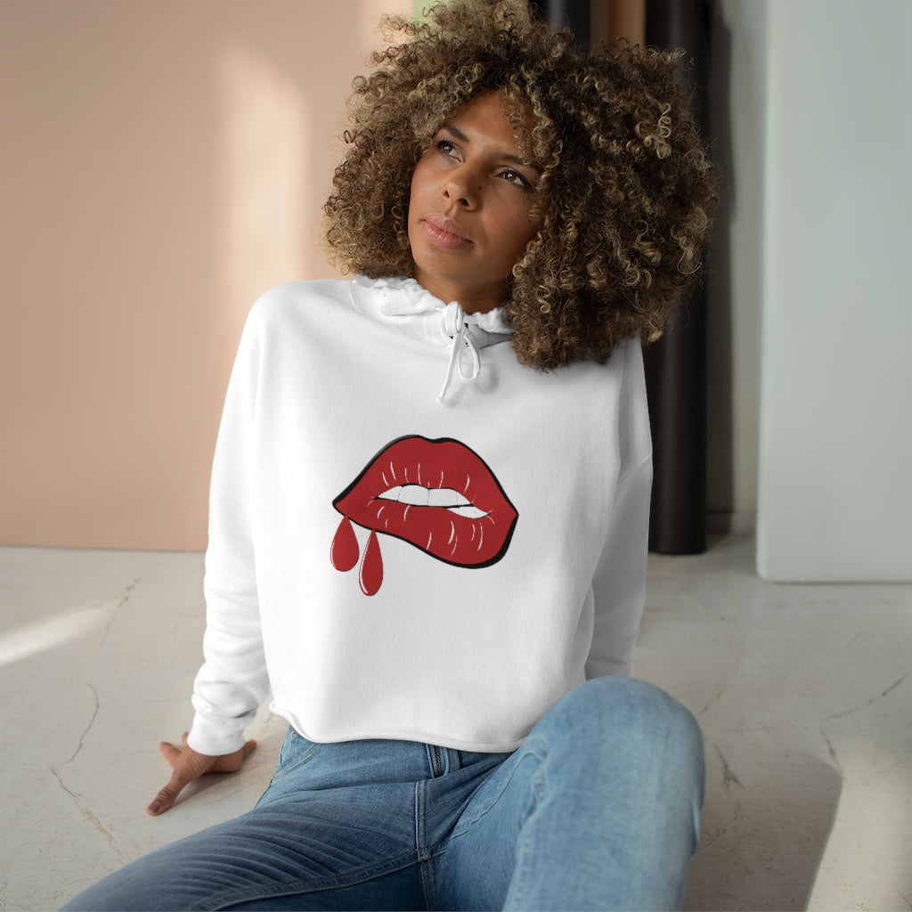 Red Lips | Crop Hoodie