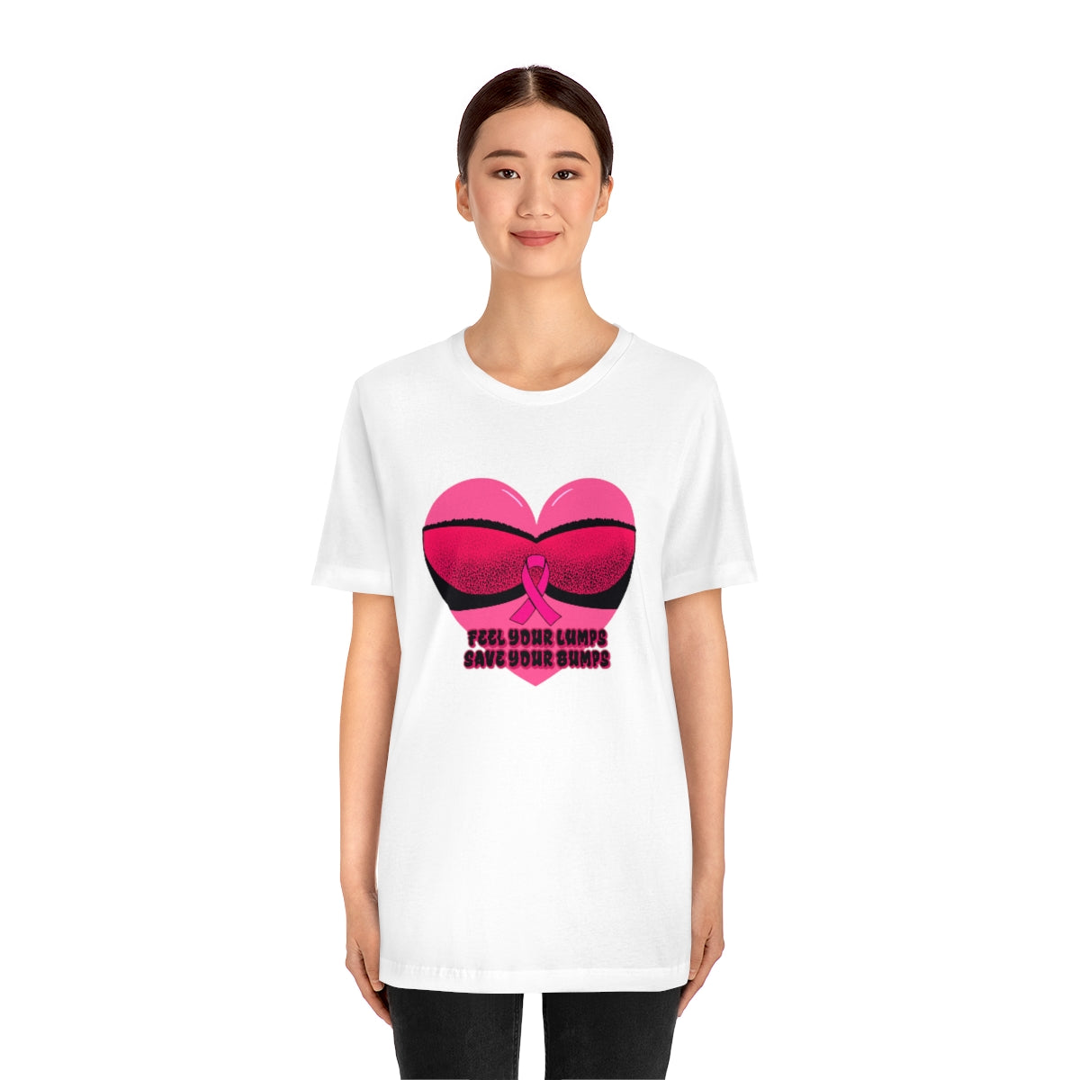 Breast Cancer Awareness | Short Sleeve Tee | Save the Bumps Heart