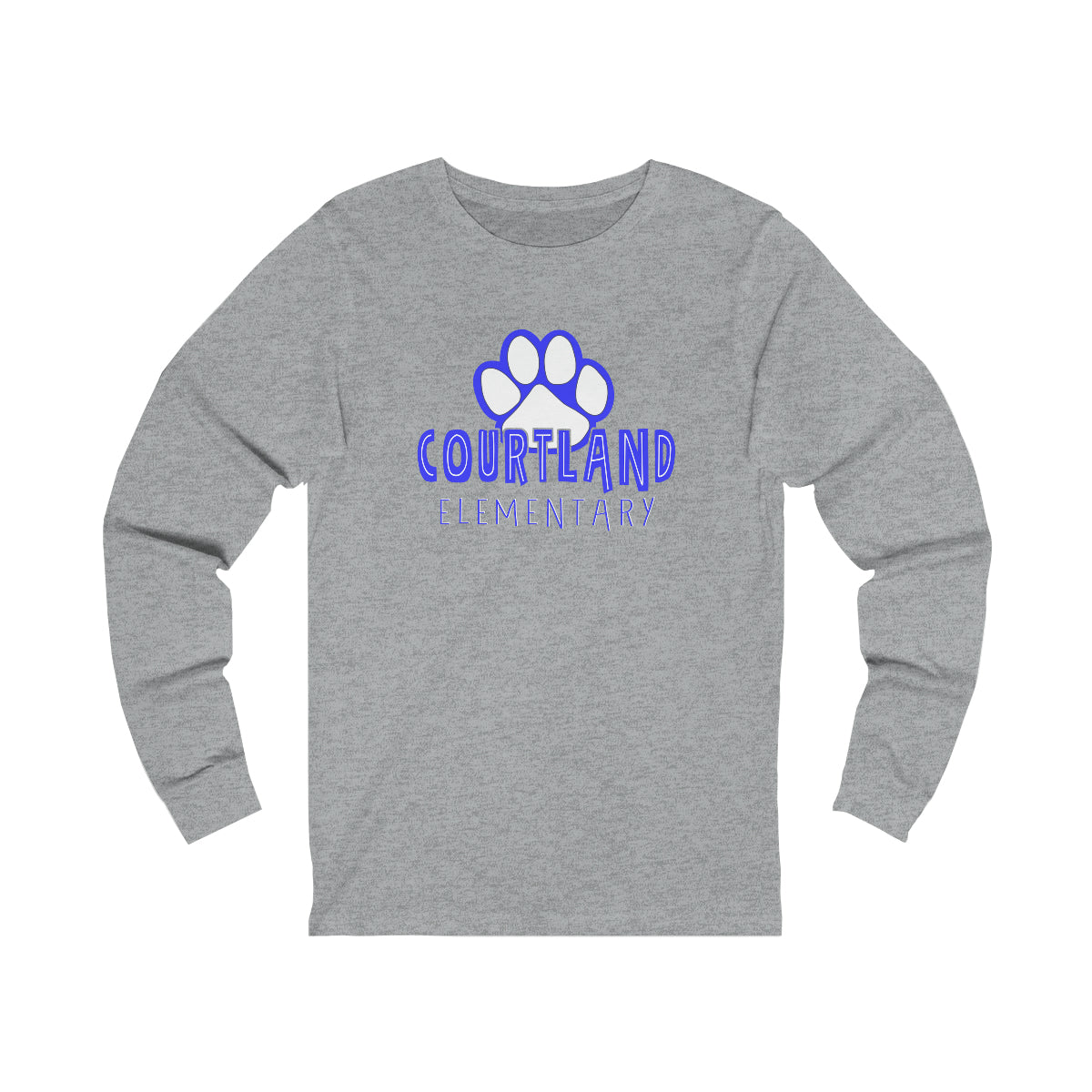 Long Sleeve Tee | Courtland Elementary | White, Gray, Charcoal Gray