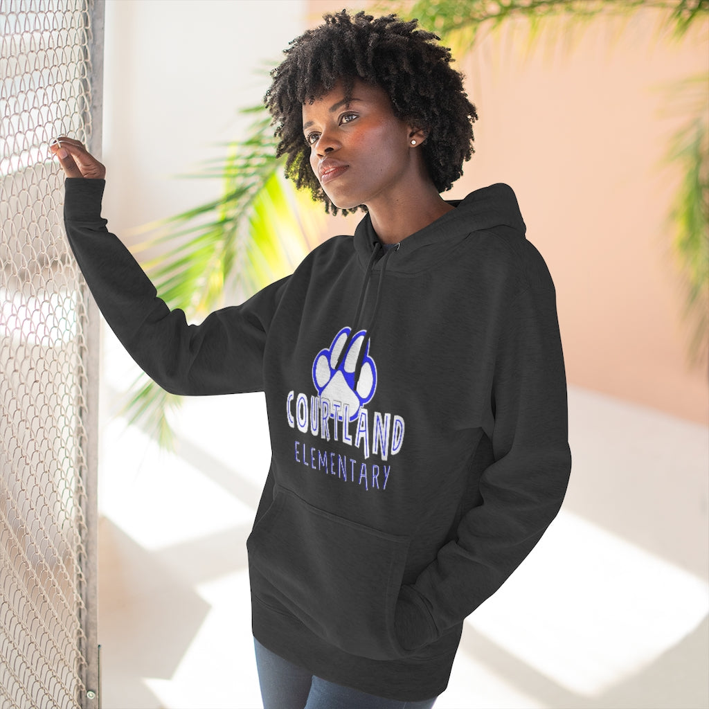 ADULT Pullover Hoodie | Courtland Elementary | Small Paw | Blue or Gray