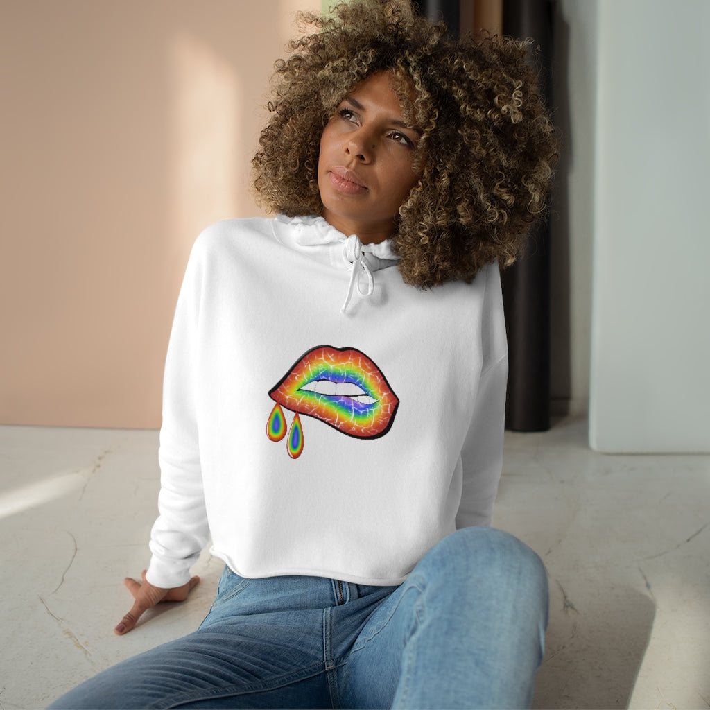 Rainbow Lips | Crop Hoodie