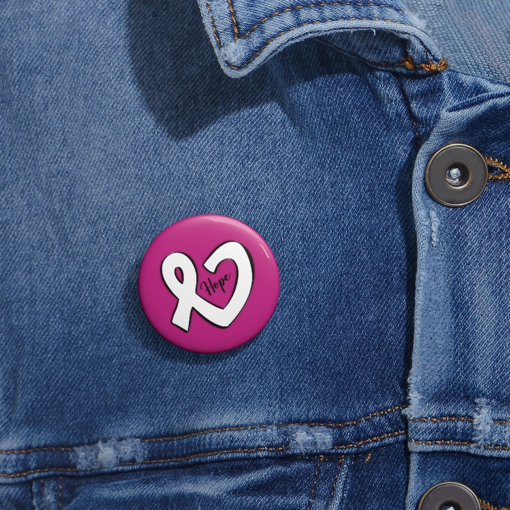 Hope Heart | Breast Cancer Awareness | Pin Buttons