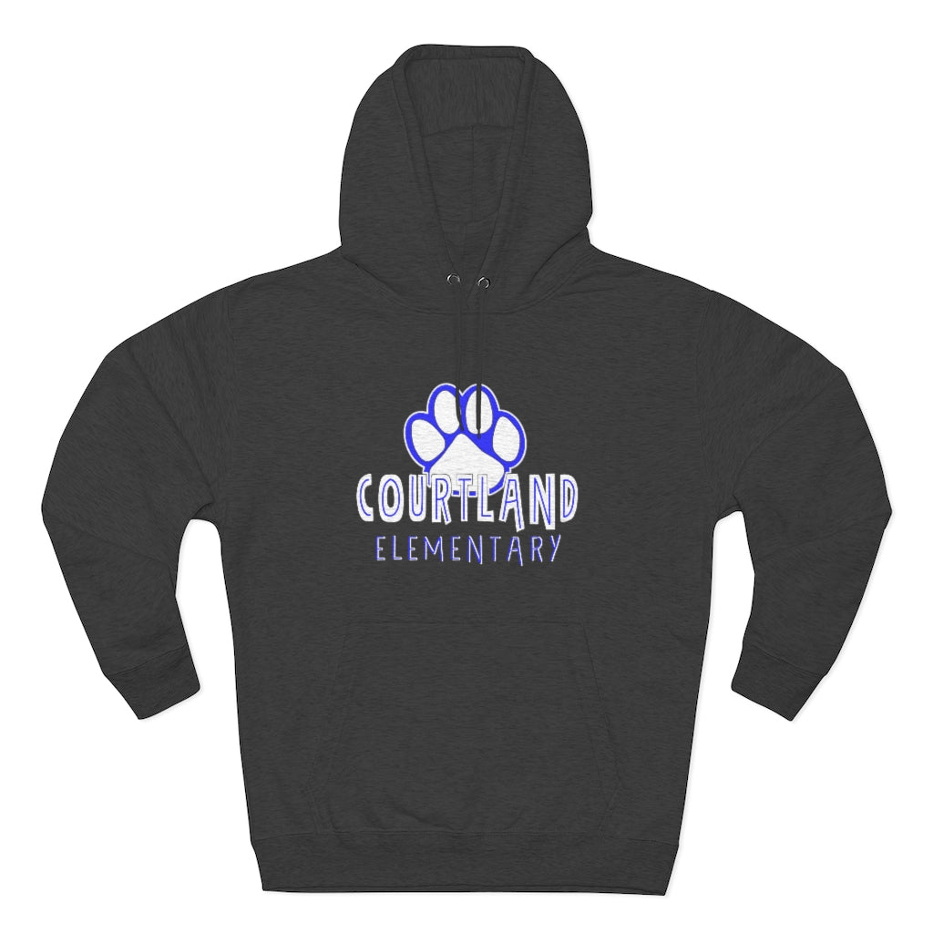 ADULT Pullover Hoodie | Courtland Elementary | Small Paw | Blue or Gray