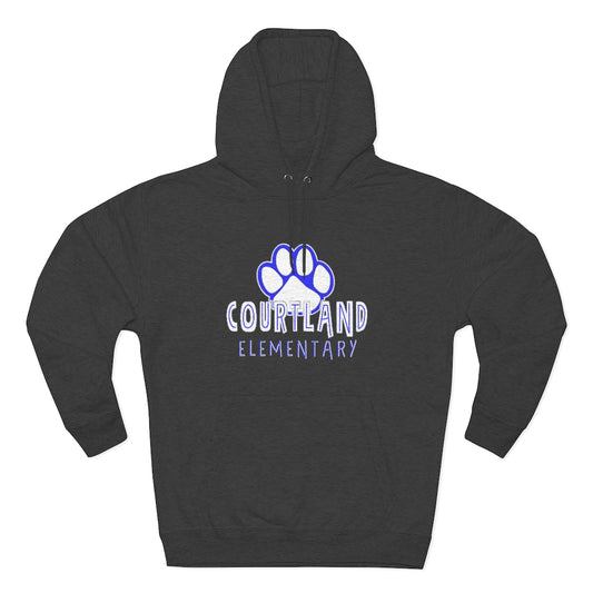 ADULT Pullover Hoodie | Courtland Elementary | Small Paw | Blue or Gray