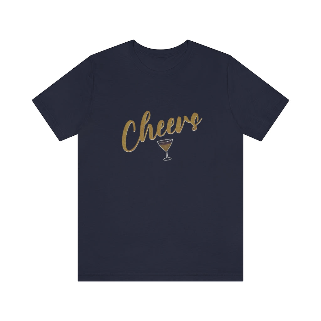 Cheers Tshirt. Navy.