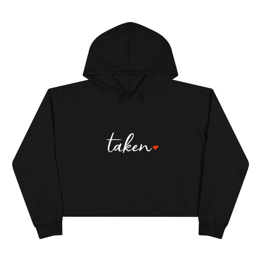 Taken crop hoodie. Black.