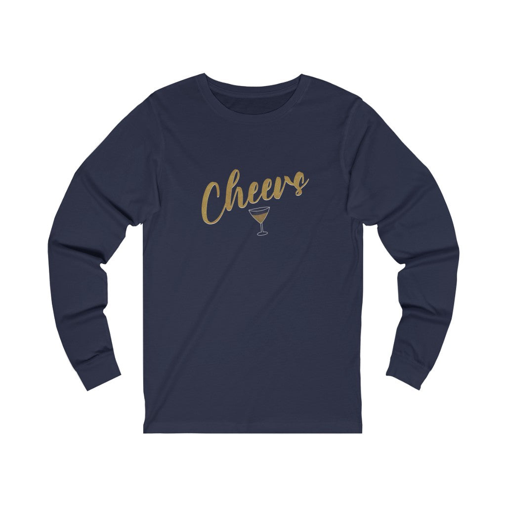 Cheers long sleeve tshirt. Navy. 