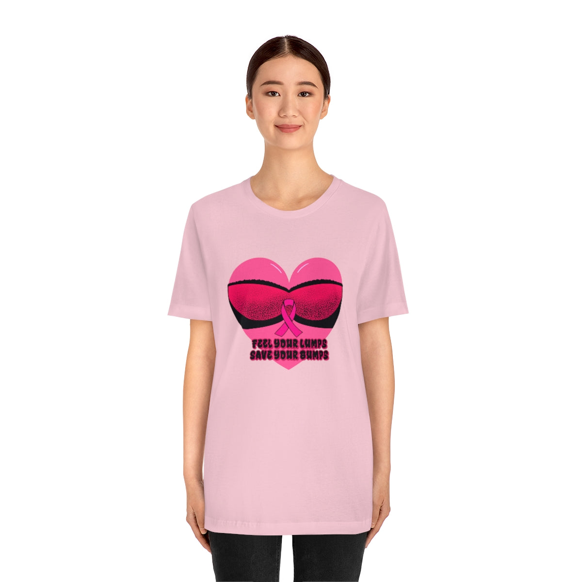 Breast Cancer Awareness | Short Sleeve Tee | Save the Bumps Heart