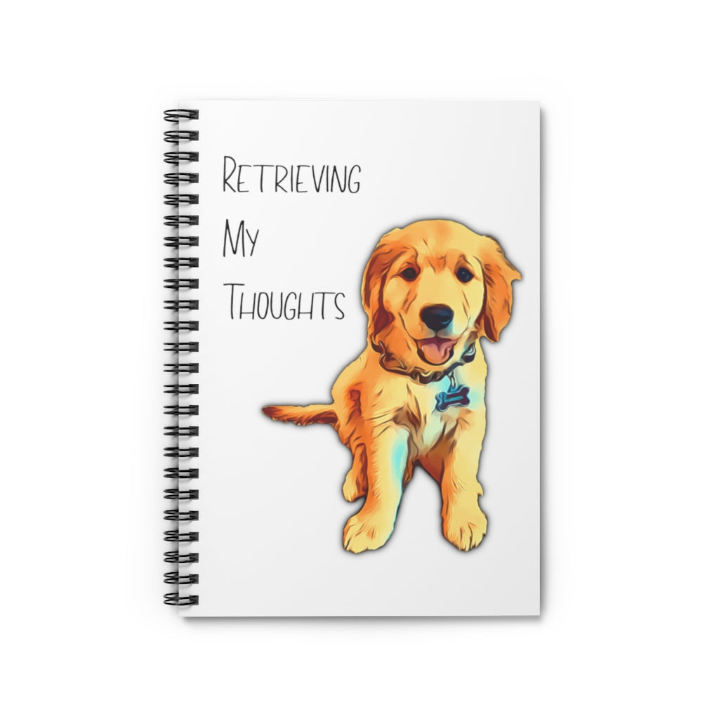 Retrieving my thoughts golden retriever journal/notebook. 