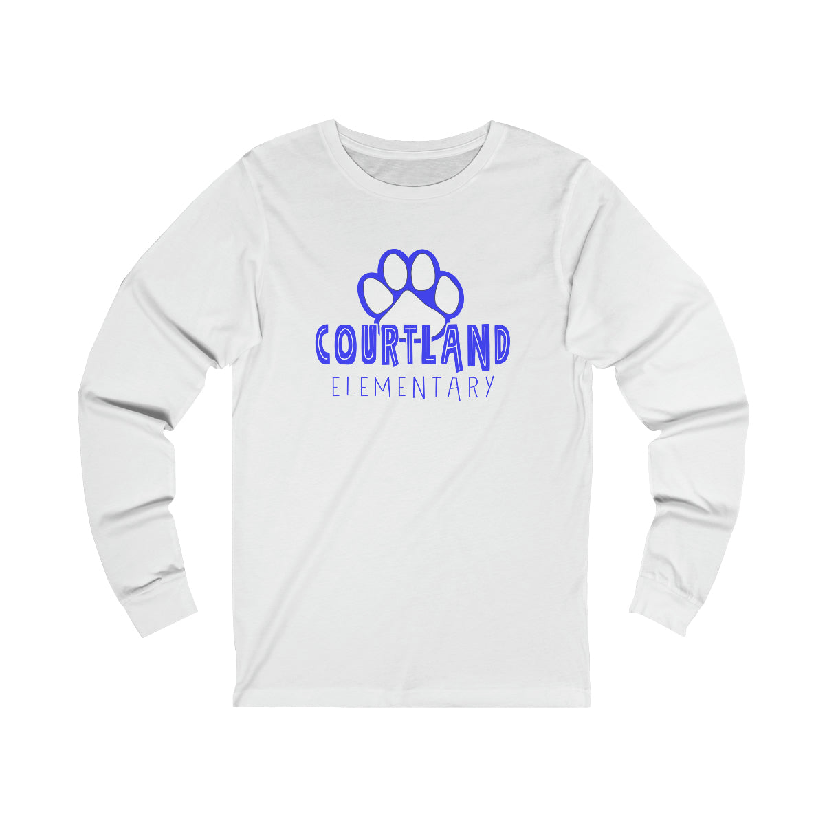 Long Sleeve Tee | Courtland Elementary | White, Gray, Charcoal Gray