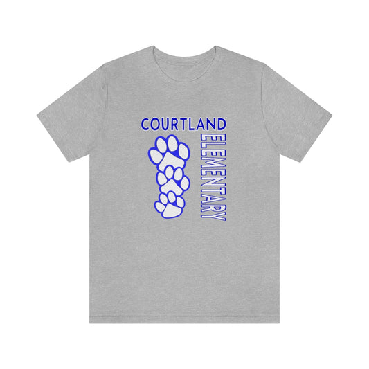 ADULT Short Sleeve Tee | Vertical Cougar Paws | Gray or White