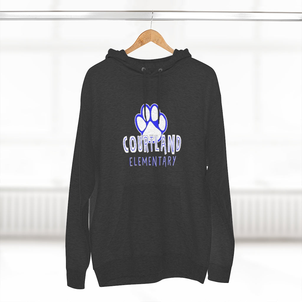 ADULT Pullover Hoodie | Courtland Elementary | Small Paw | Blue or Gray