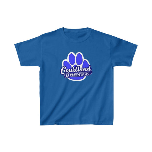 YOUTH Short Sleeve Tee | Single Courtland PAW (XS) | White or Blue