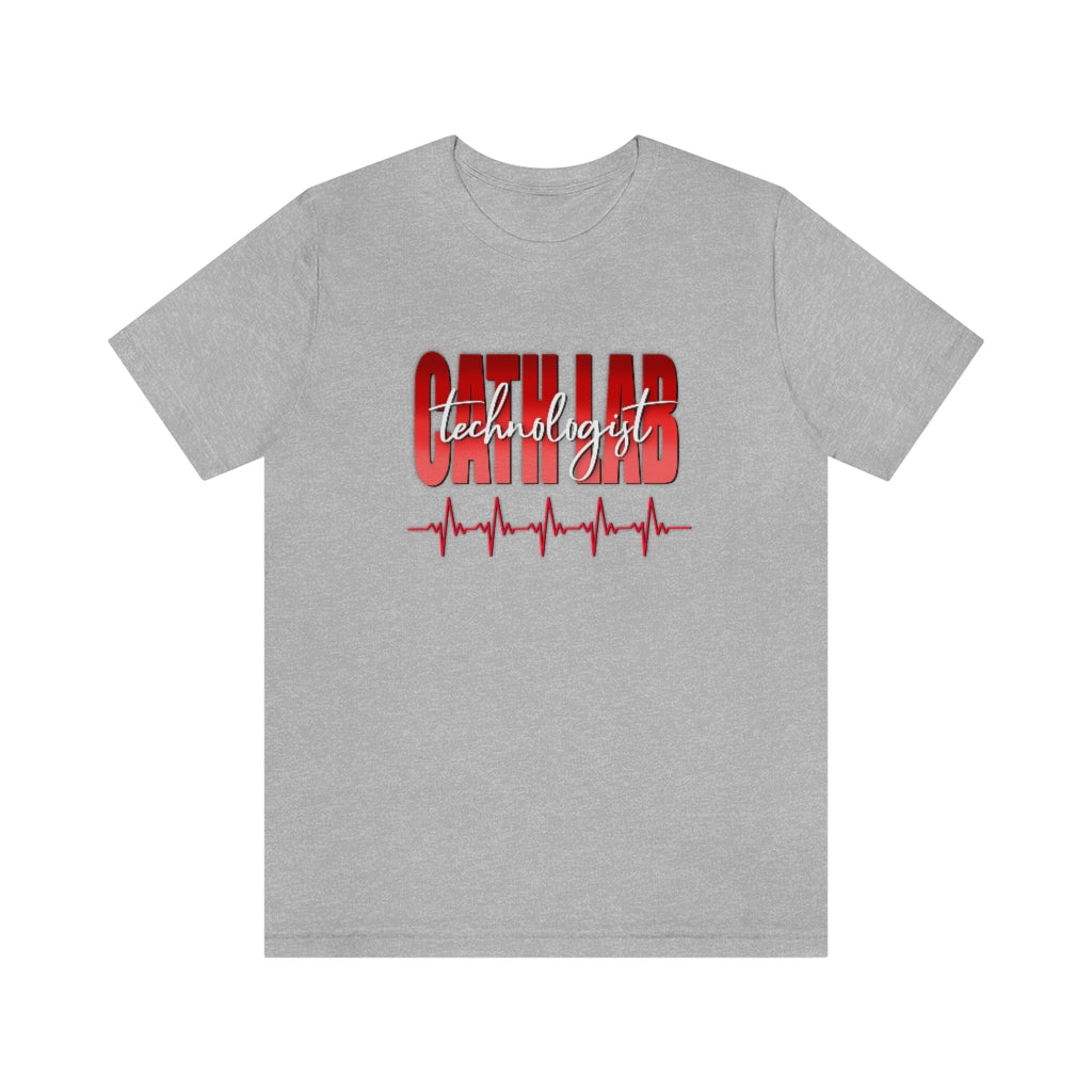 Cath Lab Technologist Tshirt. Athletic Heather Gray.