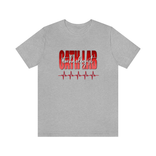 Cath Lab Technologist Tshirt. Athletic Heather Gray.