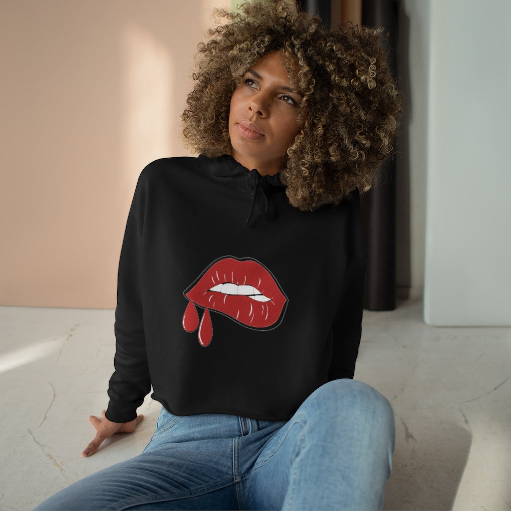 Red Lips | Crop Hoodie