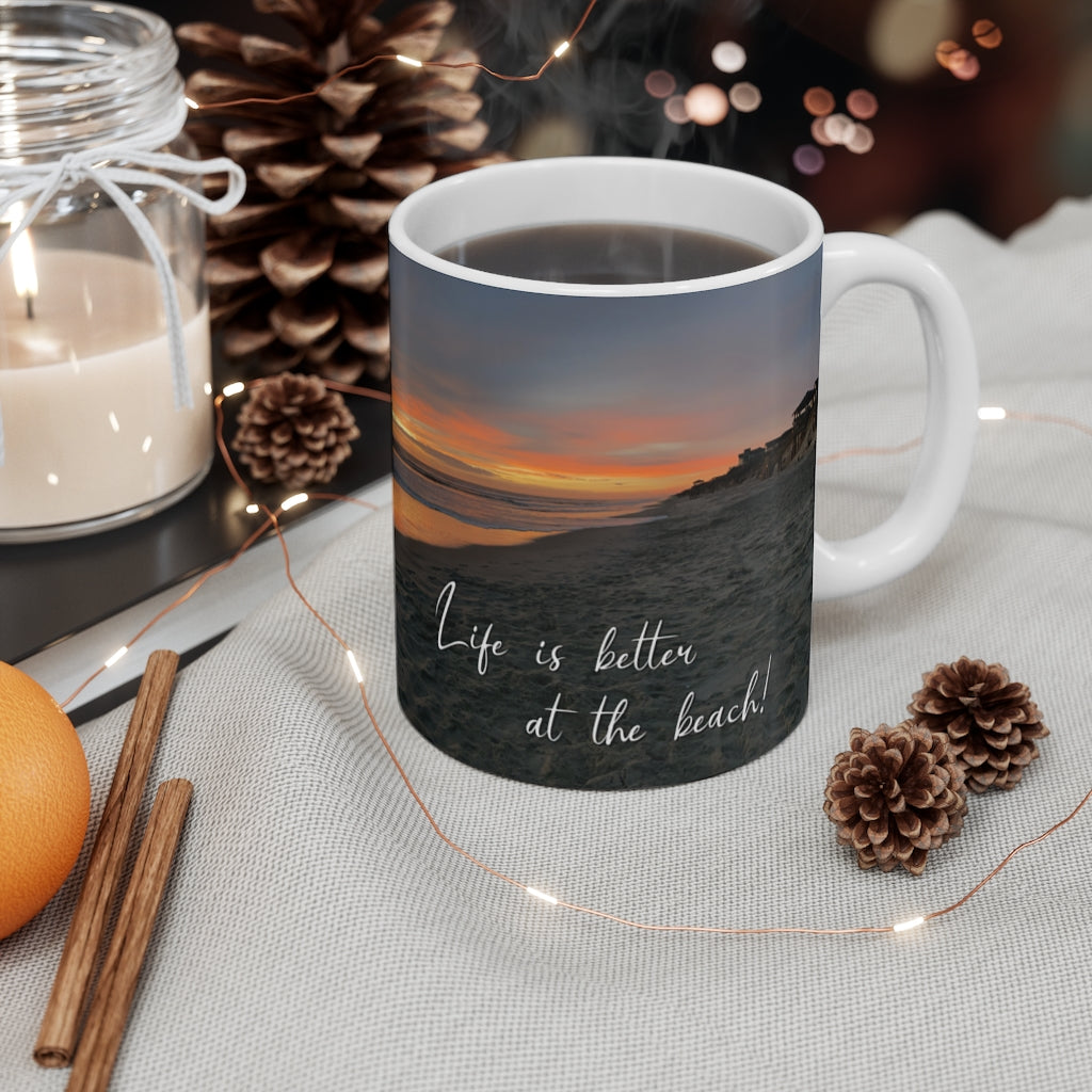 Life is better at the beach! | Coffee mug