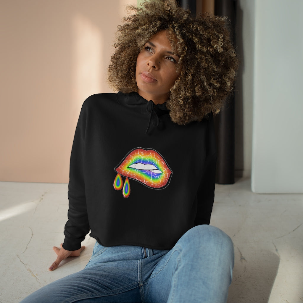 Rainbow Lips | Crop Hoodie