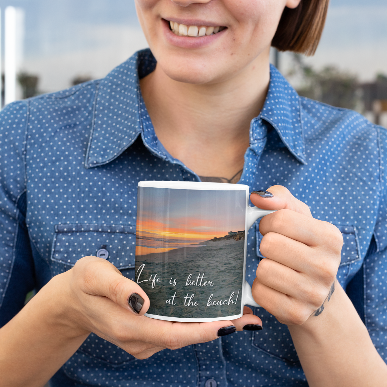 Life is better at the beach! | Coffee mug