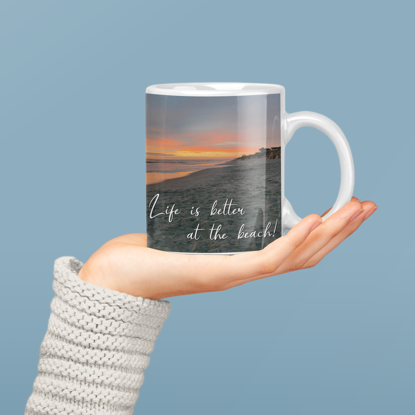 Life is better at the beach! | Coffee mug